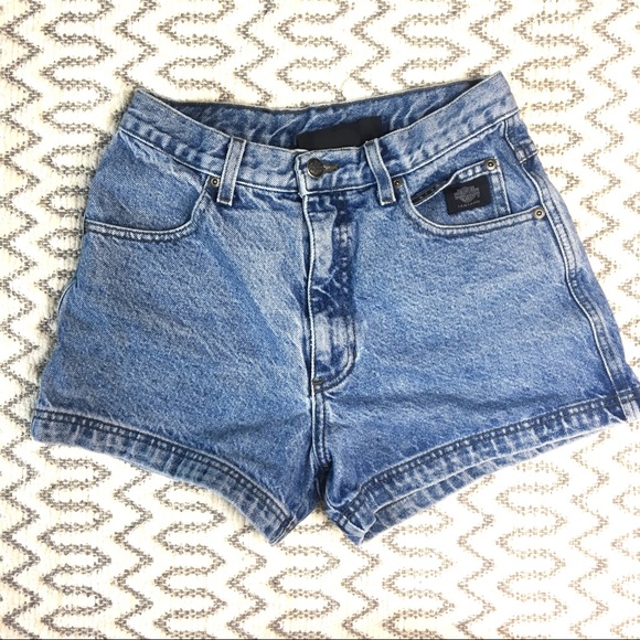Harley-Davidson Pants - Vintage Harley Davidson Jean Shorts High Rise Sz 6